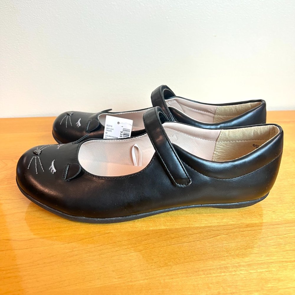 NEW The Childrens Place Size 6 Cat Kitty Kitten Black Mary Jane Flats Shoes - Picture 6 of 12